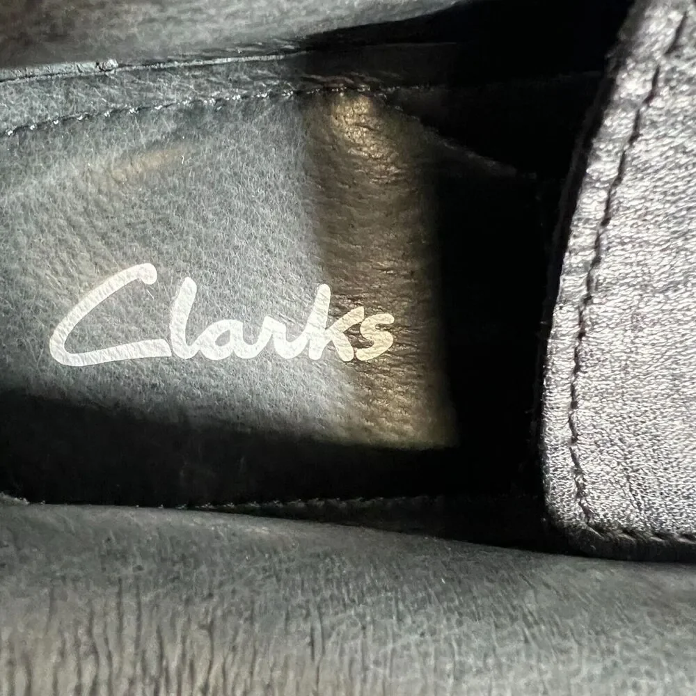 Clarks Black Leather Dessert Chukkas 66174‎ Boots 10